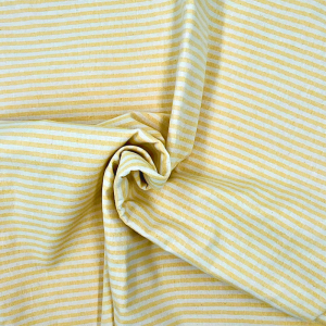 Cotone Panama H 140 Tinto in Filo Righe 5mm Giallo Vaniglia