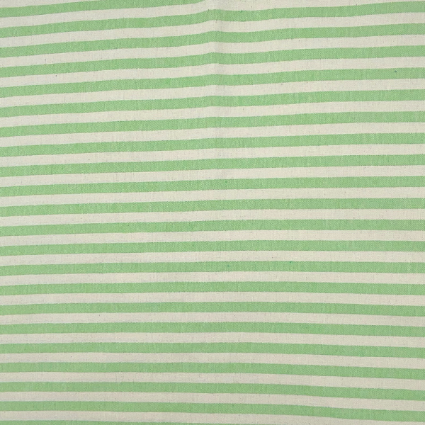 Cotone Panama H 140 Tinto in Filo Righe 10mm Verde Pistacchio