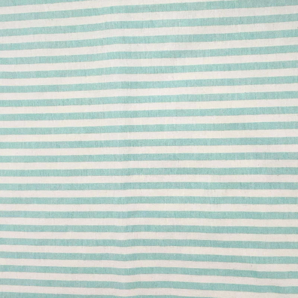 Cotone Panama H 140 Tinto in Filo Righe 10mm Verde Acqua