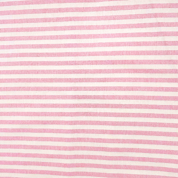 Cotone Panama H 140 Tinto in Filo Righe 10mm Rosa