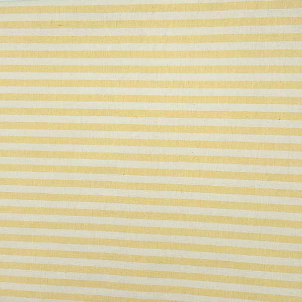 Cotone Panama H 140 Tinto in Filo Righe 10mm Giallo Vaniglia