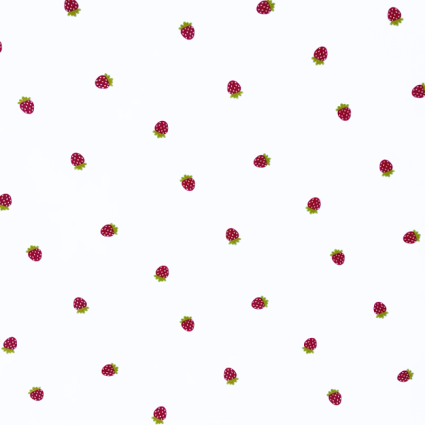 Cotone Fragola Charly Fondo Bianco