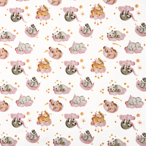 Cotone Ninna Nanna sulle Nuvole Rosa