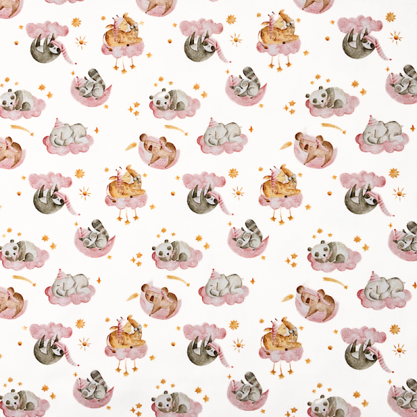 Cotone Ninna Nanna sulle Nuvole Rosa