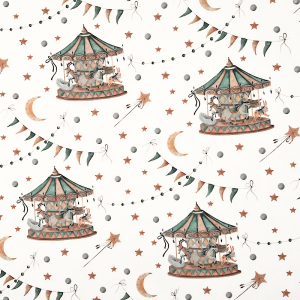 Cotone Circo Luna e Stelle