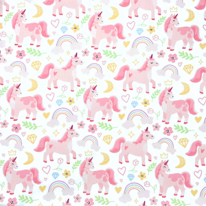 Cotone Unicorni Rosa