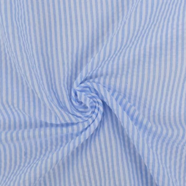 Tessuto Cotone Clo Clo Rigato Jeans