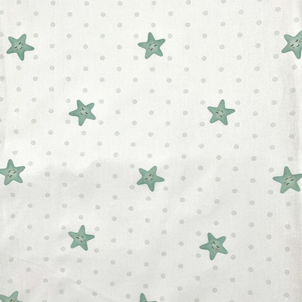 Cotone Stelle e Pois Verdi