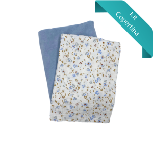 Kit Copertina Mussola Fiorellini Celesti e Nicky Velour
