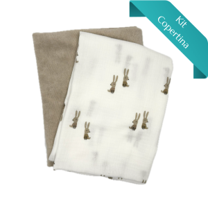 Kit Copertina Mussola Coniglietti e Stretch Terry