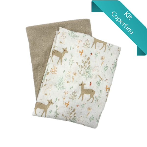Kit Copertina Mussola Cerbiatti e Stretch Terry