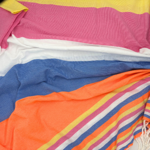 Fouta Multicolor Arancio 100 x 200 cm - immagine 2