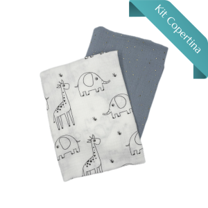 Kit Copertina Doppia Mussola Animaletti