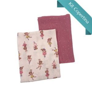 Kit Copertina Doppia Mussola Conigliette Ballerine