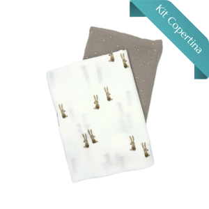 Kit Copertina Doppia Mussola Coniglietti