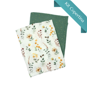 Kit Copertina Doppia Mussola Fiori Eleganti