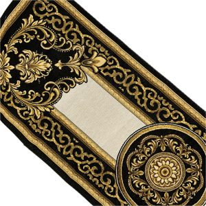 Runner Damascato Oro Fondo Nero