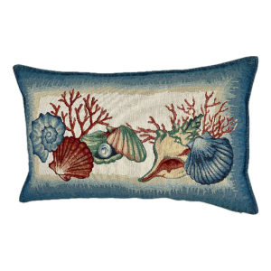 Cuscino Rettangolare Gobelin Conchiglie e Coralli