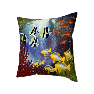 Cuscino Cotone Canvas Acquario