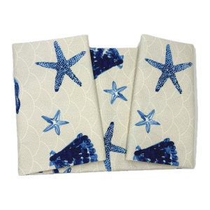 Tovaglia Conchiglie e Stelle Marine Fondo Beige