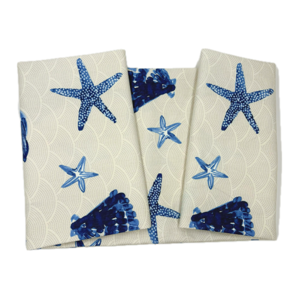 Tovaglia Conchiglie e Stelle Marine Fondo Beige