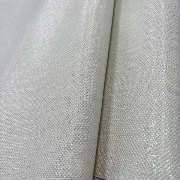 Eco-Pelle Glitter Bianco Madreperla