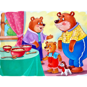 Pannello Tovaglietta Mamma, Papa, Figlio Orsetto Colorato