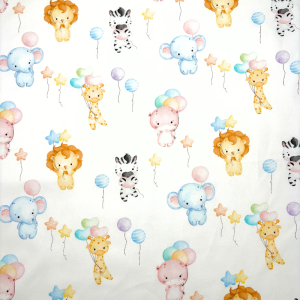 Cotone Baby H 150 cm Animaletti Dolci con Palloncini