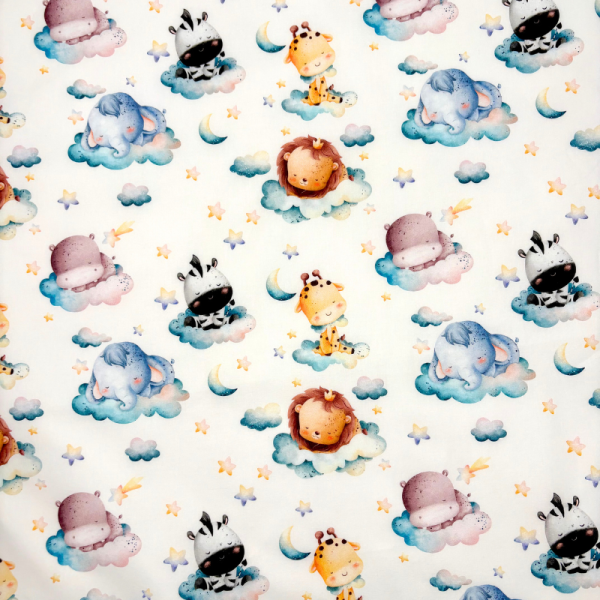 Cotone Baby H 150 cm Animaletti sulle Nuvolette