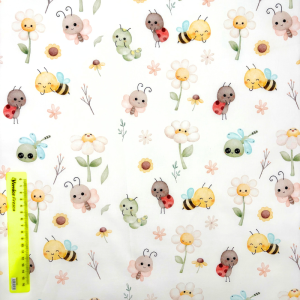 Cotone Baby H 150 cm Apette Coccinelle e Fiorellini