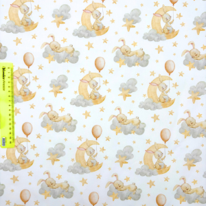 Cotone Baby H 150 cm Coniglietti con Palloncini sulla Nuvoletta