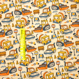Cotone Baby H 150 cm Scavatori Work Fondo Giallo
