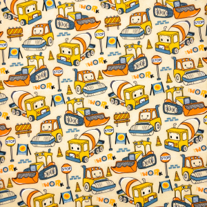 Cotone Baby H 150 cm Scavatori Work Fondo Giallo