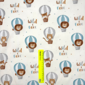 Cotone Baby H 150 cm Wild and Free Fondo Ecrù