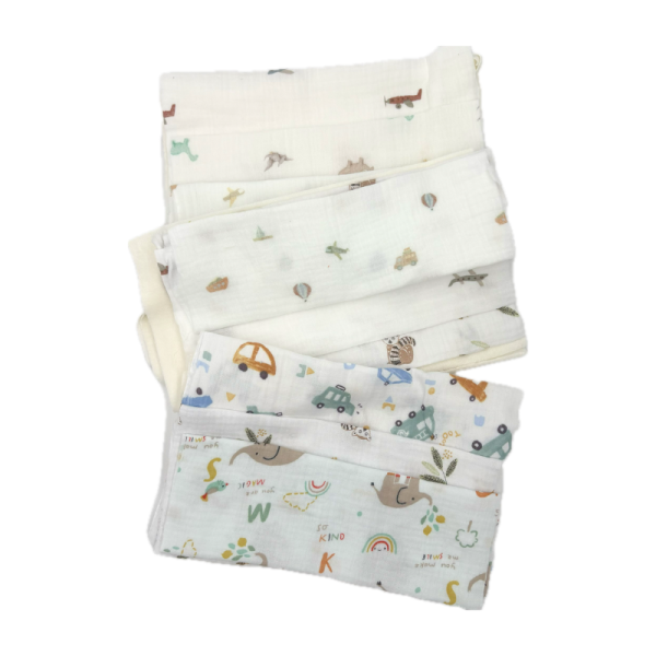 Kit 3 Bavaglini - Mussola Fantasia Maschile e Stretch Terry