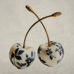 Pannello in tessuto 46x46 cm Ciliegie