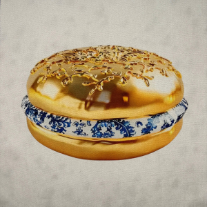 Pannello in tessuto 46x46 cm Macaron Dorato
