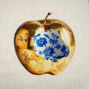 Pannello in tessuto 46x46 cm Mela Morsa