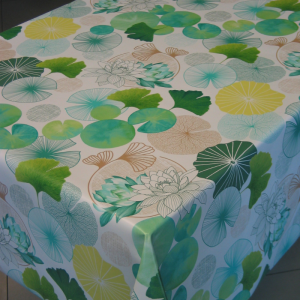 Tessuto Plastificato per Tovaglie Foglie di Ginkgo