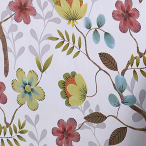 Tessuto Plastificato per Tovaglie Tanti Fiori e Foglie Colorati