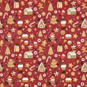 Tessuto in cotone Natale H 140 cm Hansel