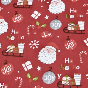 Tessuto in cotone Natale H 140 cm Rouge - immagine 2