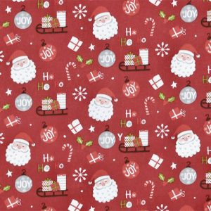 Tessuto in cotone Natale H 140 cm Rouge