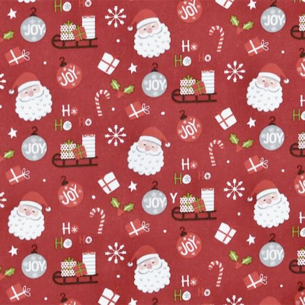 Tessuto in cotone Natale H 140 cm Rouge