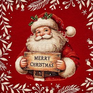 Pannello Gobelin cm 47X47 Babbo Merry Christmas