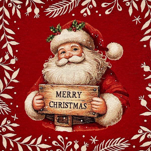 Pannello Gobelin cm 47X47 Babbo Merry Christmas