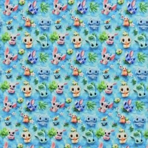 Cotone Popeline 3D Fantasy Animals