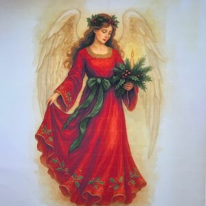 Pannello Velluto cm 47X47  Angelo Natale