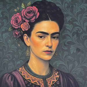 Pannello Velluto cm 47X47  Frida