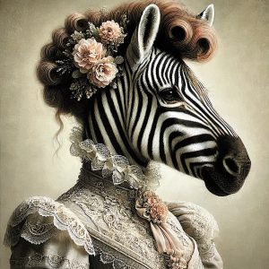 Pannello Velluto cm 47X47  Lady Zebra